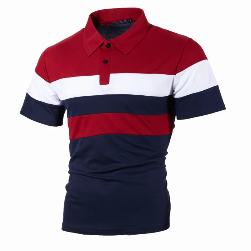 Ethan – Moderne Poloshirts mit Streifenmuster und Knopfleiste