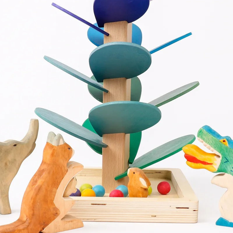 SkillLeaf - Musikalischer Murmelbaum mit interaktiven Ballspielen für Kinder