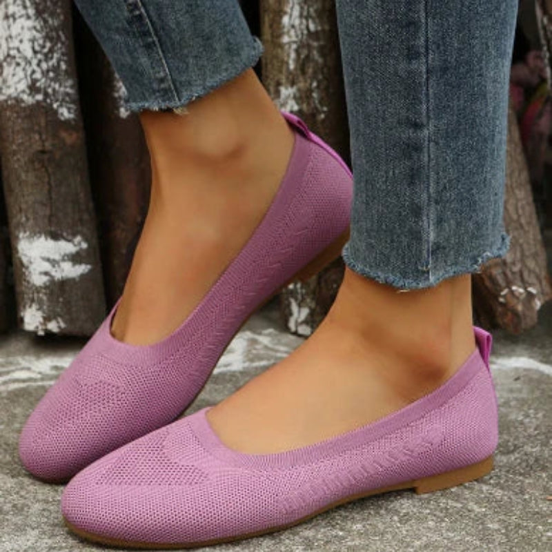 Bettina - Leichte flache Schuhe mit runder Zehe und atmungsaktivem Gestaltung