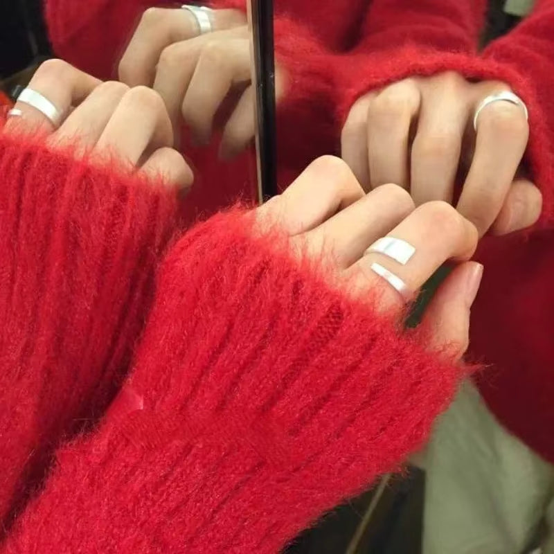 Selina – Minimalistischer offener Ring mit schlankem und verstellbarem Banddesign