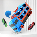 TrackTrekka – 3 in 1 Autotransporter mit klappbarer Rennstrecke und eingebautem Stauraum