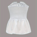 Noah - Falten Tops mit smocked Details und trägerlosen Design