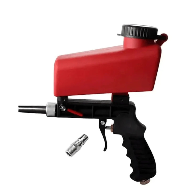 RustBlaster - Handgeführter Schwerkraft Sandstrahler mit verstellbarer Düse zur Entfernung von Rost und Farbe