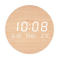TimeLuxe – Digitale LED Wanduhr mit Zeit Datums und Temperaturanzeige