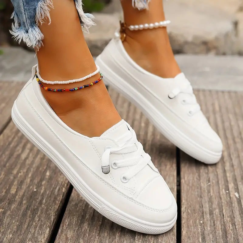 Leni - Lässig Flache schuhe mit rutschfester Sohle und runder Spitze