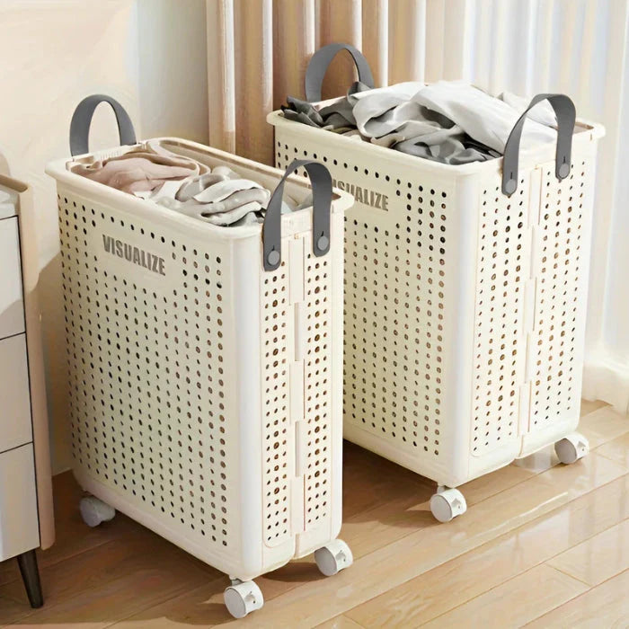 EasyTote – Müheloser, intelligenter rollender Wäschekorb für einfache Lagerung und Organisation