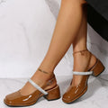 Elena – Trendige Slingback Sandalen mit quadratischer Zehenpartie und Blockabsatz