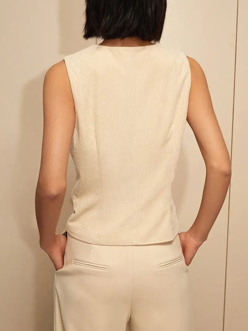 Sophie – Zweiteiliges Satz mit ärmelloser Weste und locker sitzender Hose