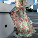 Amelie – Elegantes langärmliges Kleid mit Blumendruck und Gürtel