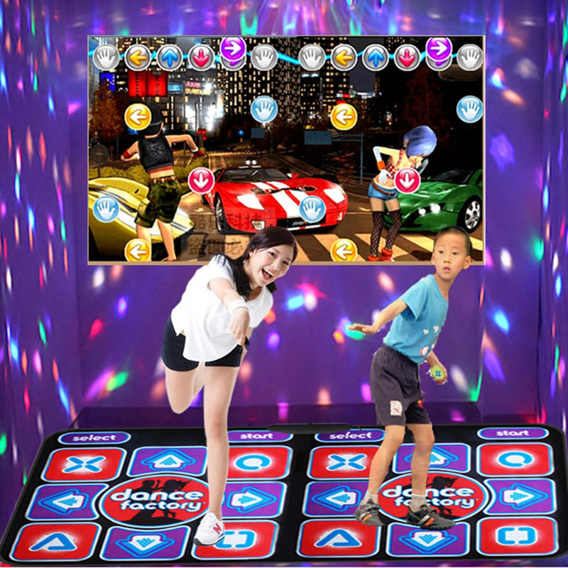 RhythmRide – Doppelte Tanzmatte mit Fernbedienung und rutschfester Unterseite