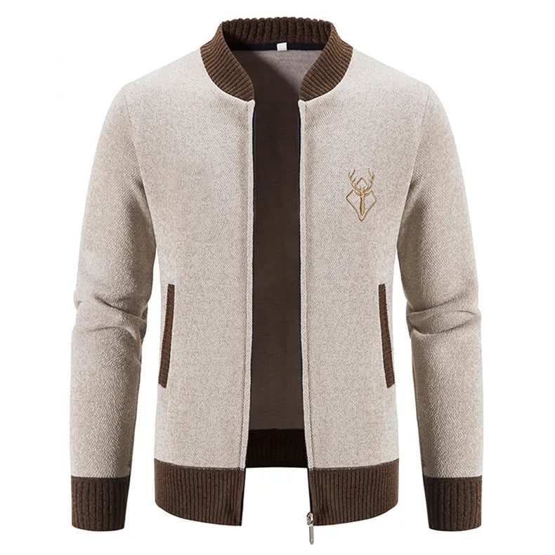 Bruno - Langärmelige Schlank Reißverschluss Jacke Fit Taschen