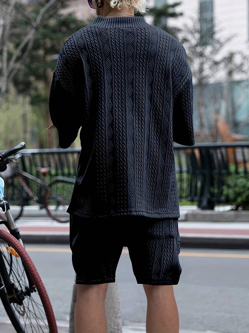 Marius – Zweiteiliges Satz mit Kurzarm-Top und Shorts mit Kordelzug