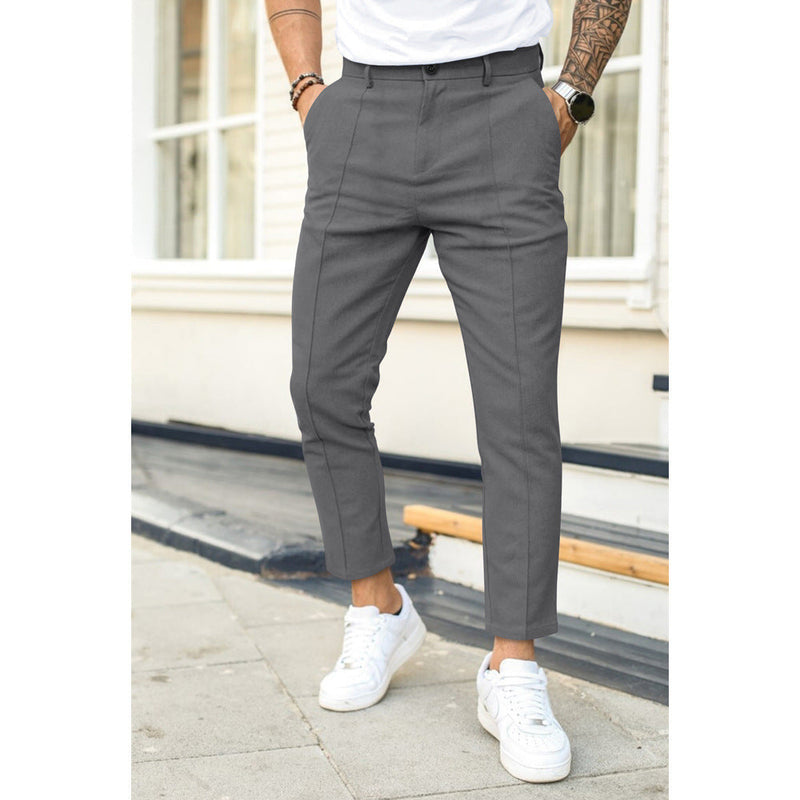 Elias – Lässige Schlanke Passform Hose mit Taschen und bequemem Bund