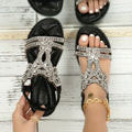 Susanne - Lässig Flache Sandalen mit Gummiband und rutschfester Sohle für Komfort