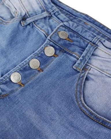 Vera - Chic ausgestellt Multi Taste Denim Hosen