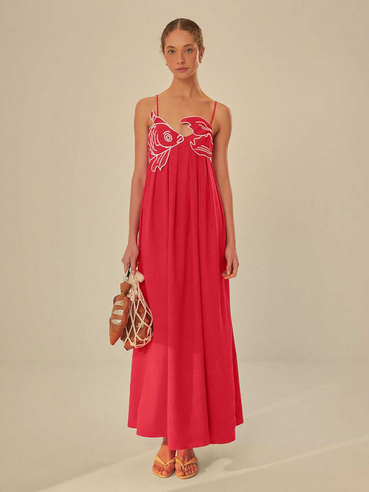Dalia – Maxikleid mit asymmetrischem Schnitt und locker fallender Passform