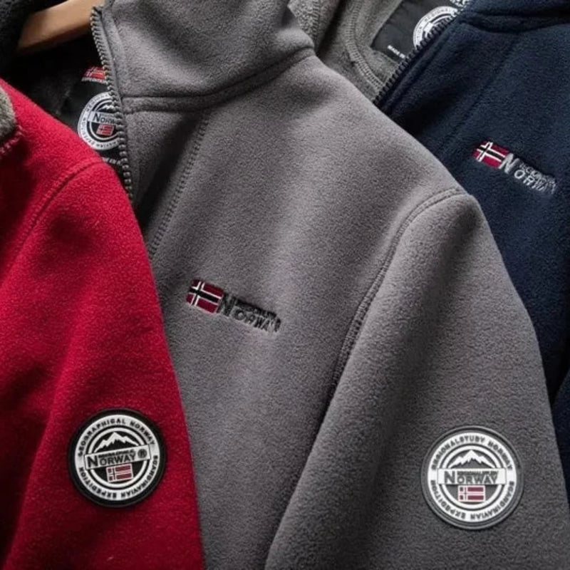 Paul - Warmer Langärmelig Vlies Reißverschluss Pullover