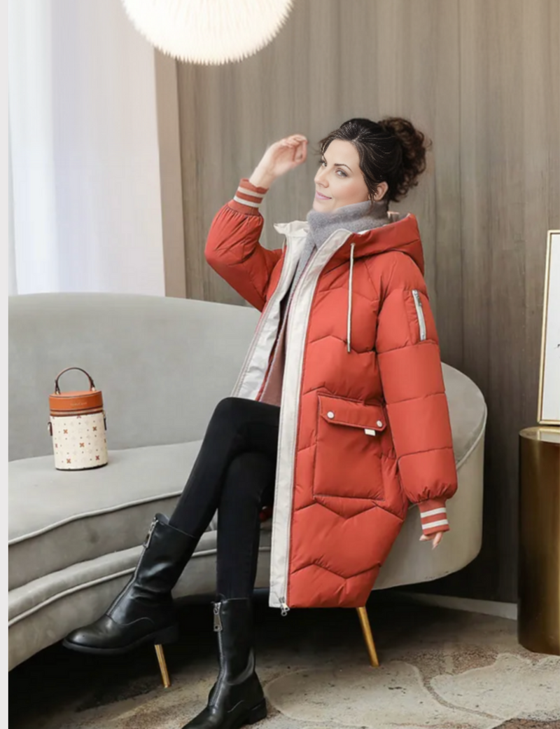 Luisa - Warmer Langärmelig Kapuze Mantel Mit Tiefen Taschen