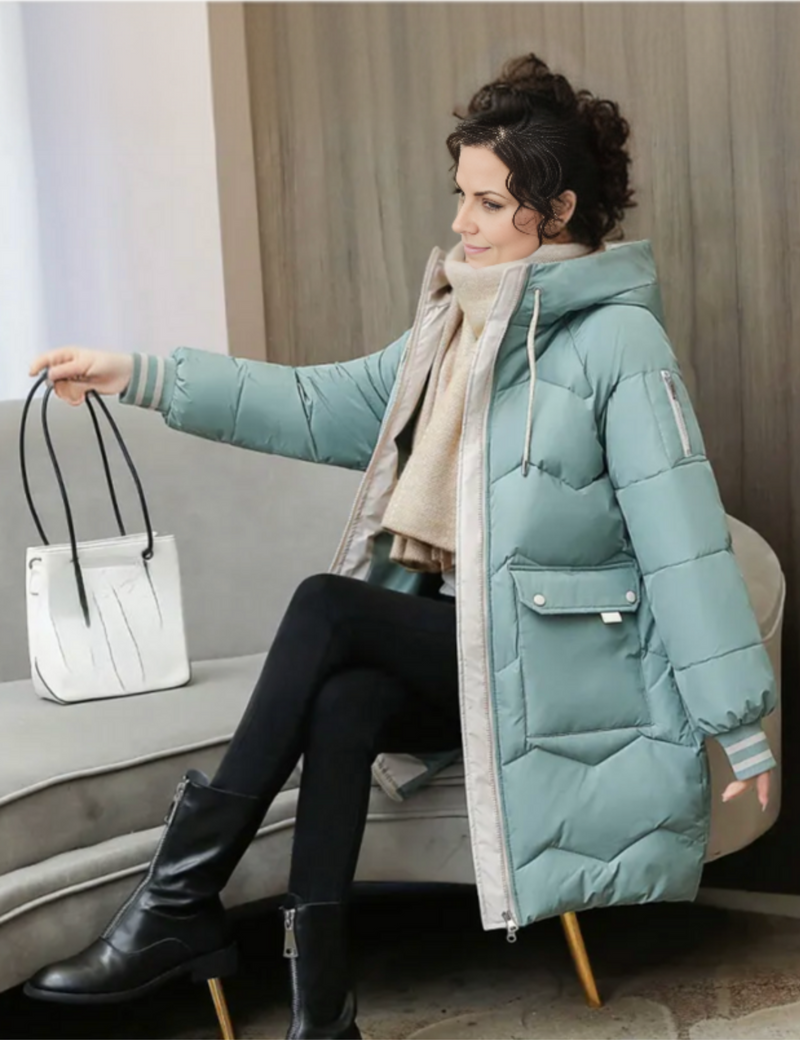 Luisa - Warmer Langärmelig Kapuze Mantel Mit Tiefen Taschen