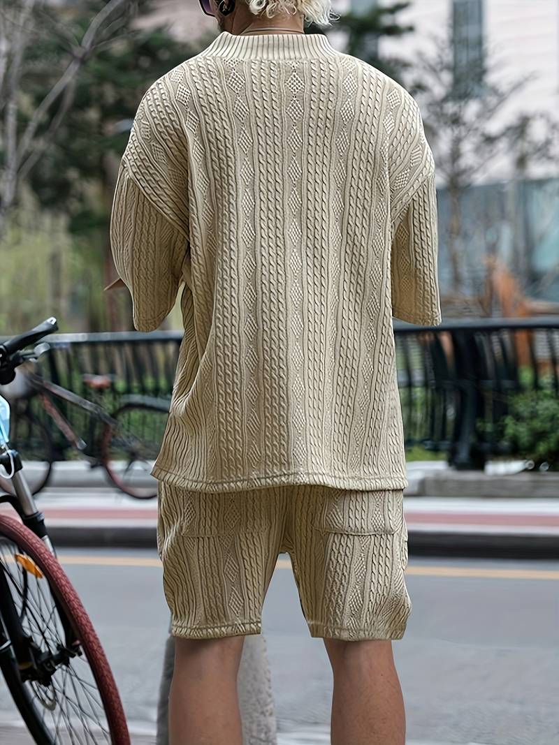Marius – Zweiteiliges Satz mit Kurzarm-Top und Shorts mit Kordelzug