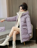 Luisa - Warmer Langärmelig Kapuze Mantel Mit Tiefen Taschen