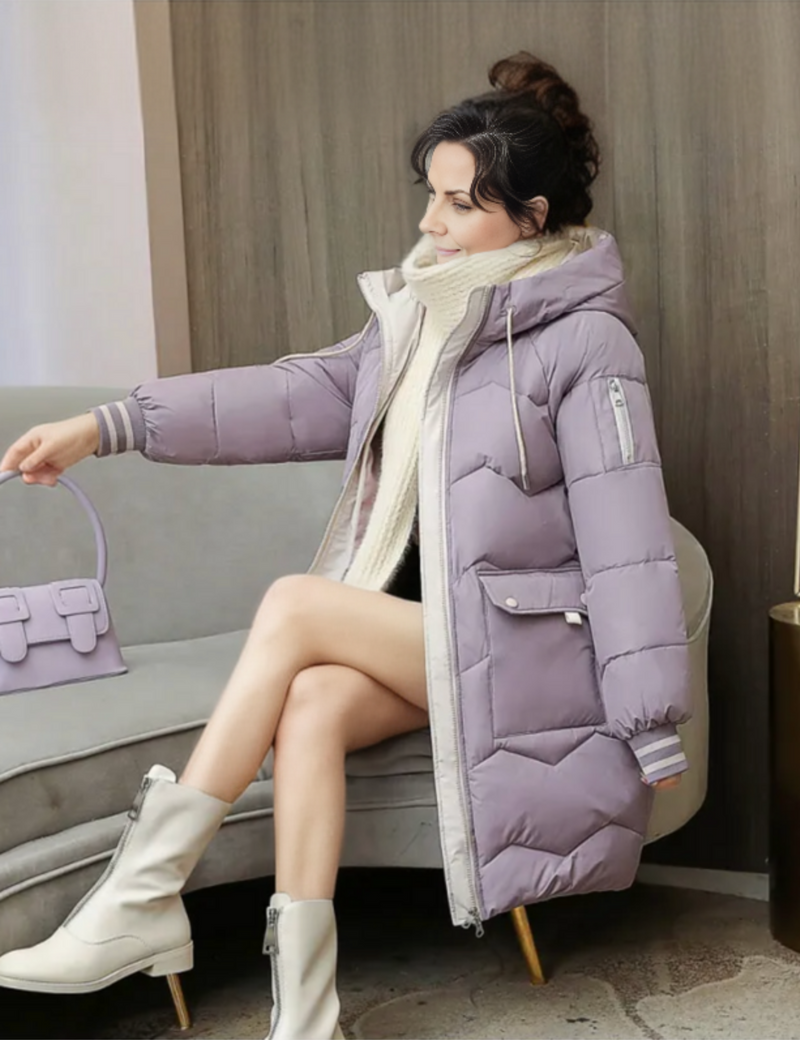Luisa - Warmer Langärmelig Kapuze Mantel Mit Tiefen Taschen