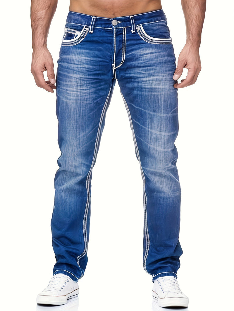 Dylan – Jeans mit Reißverschluss mit Fünf Tasche-Design und Kontrastnähten