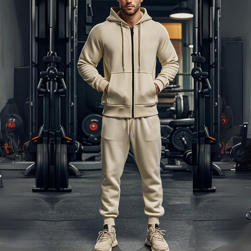 Romeo –Zweiteiliges Set mit Reißverschluss Kapuzenpullover und Kordelzughose