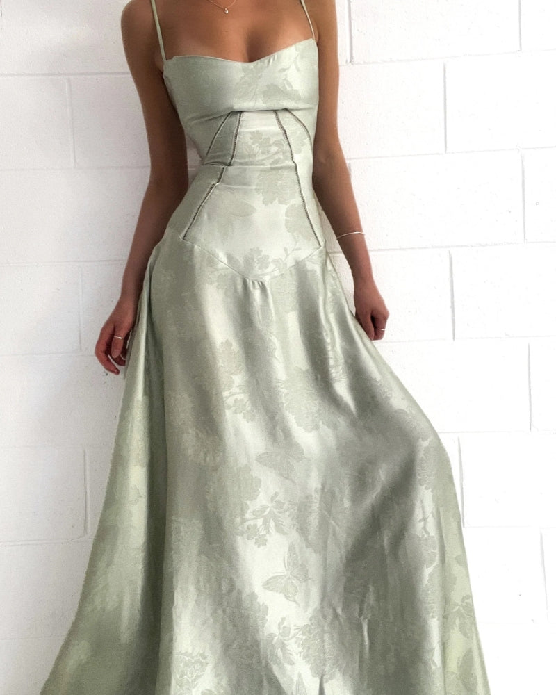 Isabel – Stylisches ärmelloses Kleid mit Blumendruck und Spaghettiträgern