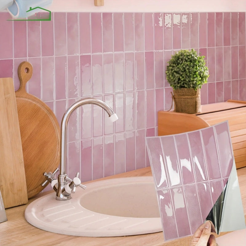 DecoTile - Wasserfeste selbstklebende 3D Wandfliesenaufkleber mit realistischem Fliesendesign