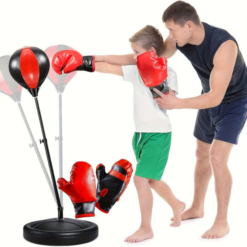 PunchPro – Verstellbarer Boxsack mit Handschuhen und stabilem Standfuß