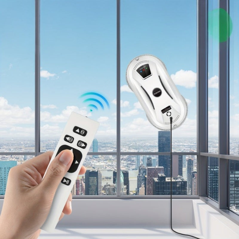 ClearView – Intelligenter automatischer Fensterreiniger mit Fernbedienung und elegantem Gehäusedesign