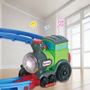 TrainTrek – Interaktives Spielzeug Lokomotiven Satz mit Licht Klang und flexiblen Gleisen