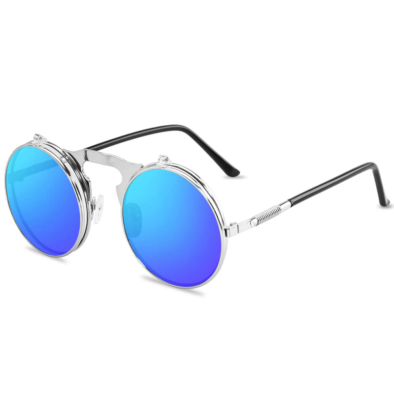 NovaGlint – Runde Sonnenbrille mit Retro-Form und markantem Rahmen