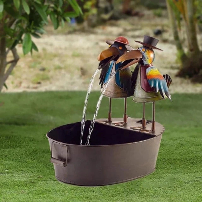 NatureGlow - Tierinspirierter Wasserfallbrunnen für den Außenbereich zur ruhigen Dekoration