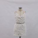 Anouk - Modisches ärmelloses Mini-Federkleid mit V Ausschnitt