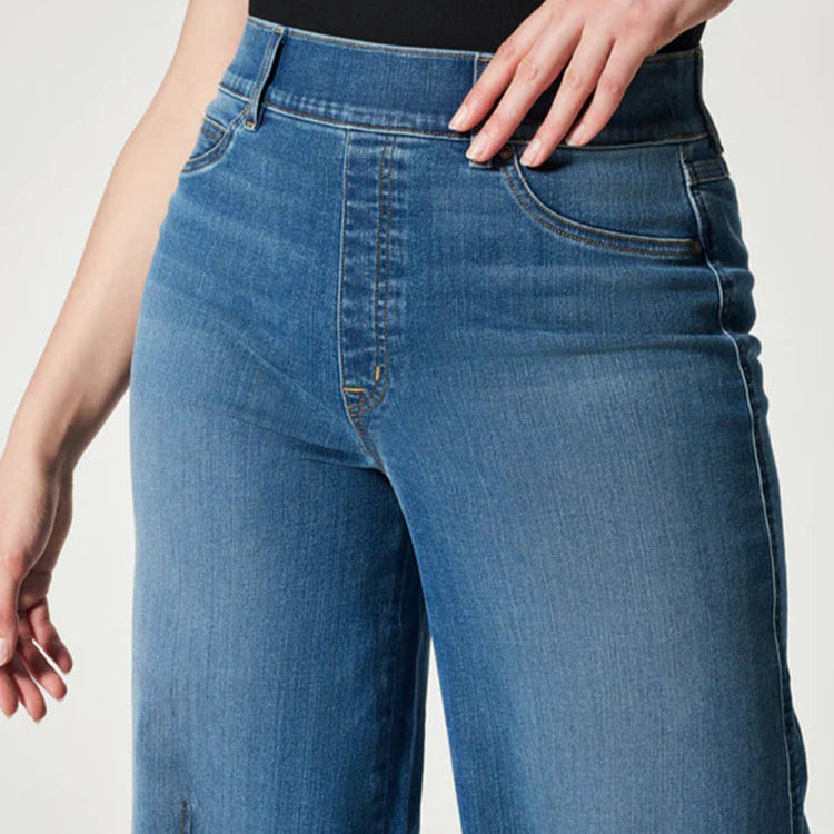 Livia - Bequeme Jeans mit weitem Bein und hoher Taille mit Taschen und Reißverschlüssen