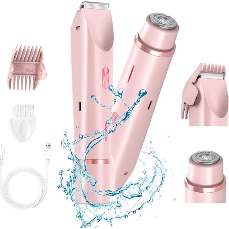 Carlotta – 2 in 1 Intimrasierer mit ergonomischem Griff und wasserdichtem Entwerfen