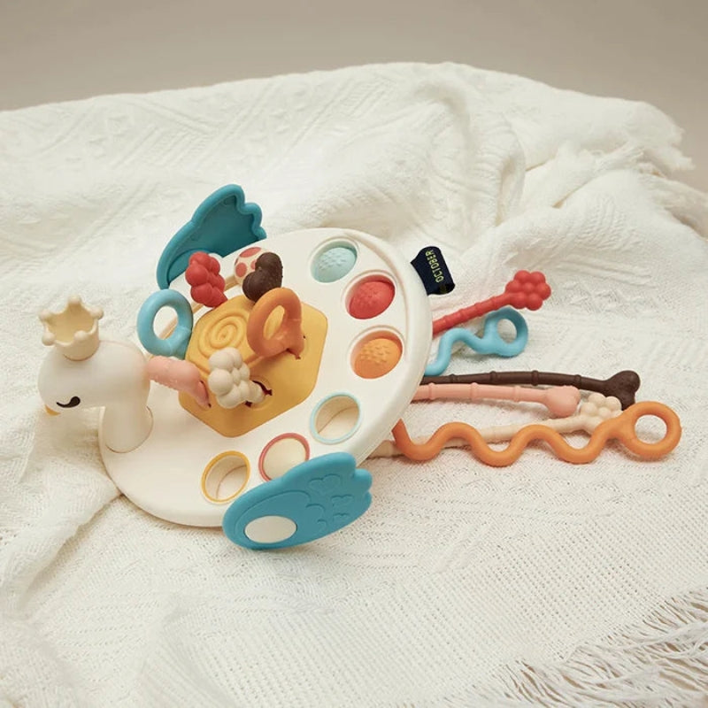 TactiPlay – Sensorisches Babyspielzeug mit weichen Knöpfen und Zugschnüren