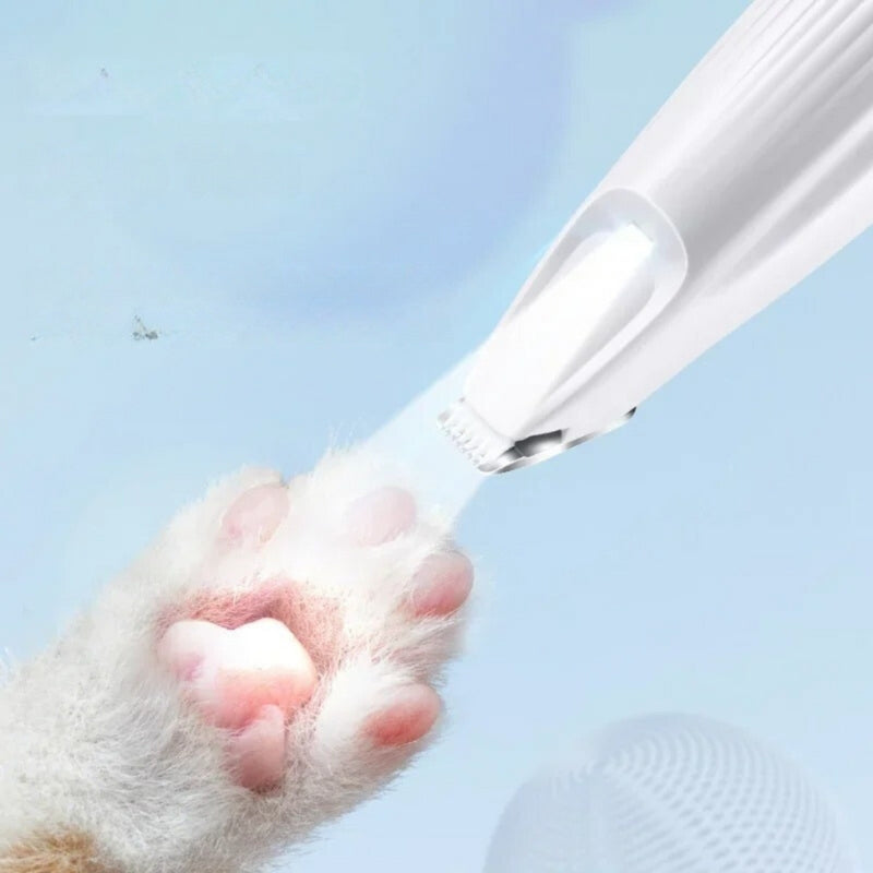QuietClip – Wiederaufladbarer kabelloser Pfotenschneider für Haustiere mit LED Licht für präzise Fellpflege