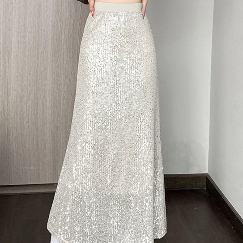 Zeina – Modischer Maxirock mit hoher Taille und Plissee