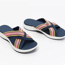 Zaneah – Leichte offenen Zehen Hausschuhe mit Rutschfeste Sohle