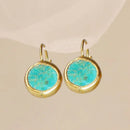 Ziska – Runde Ohrstecker in strukturierter Türkis-Optik