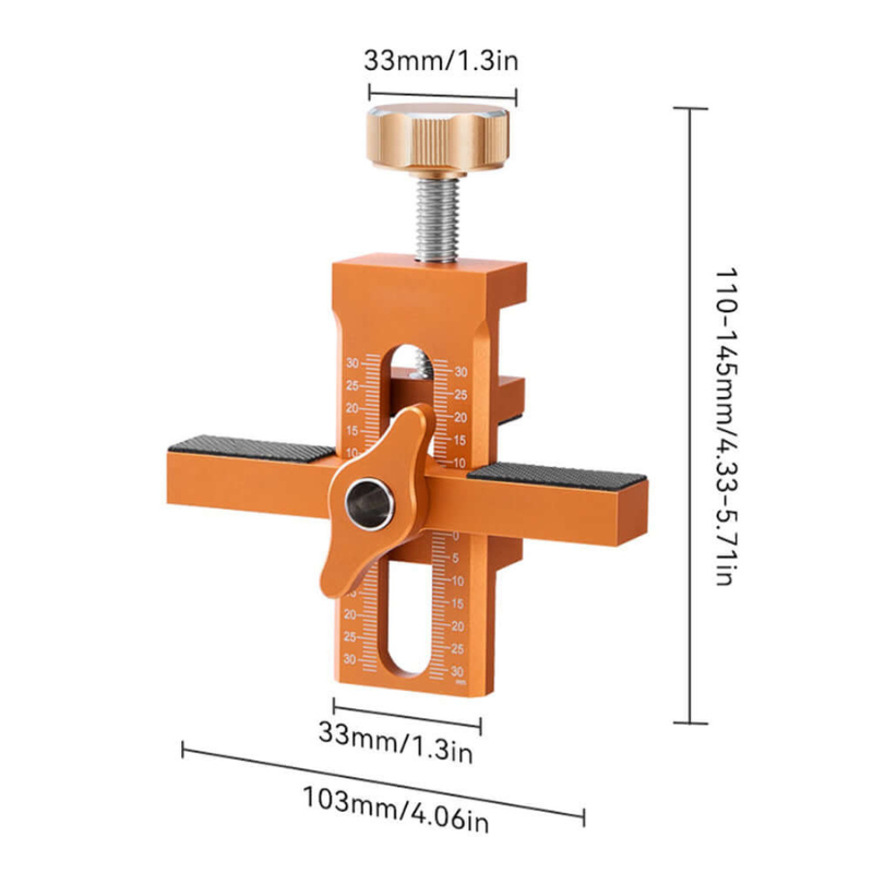 DrillMate – 2 in 1 verstellbare Bohrschablone für Scharniere und Griffe