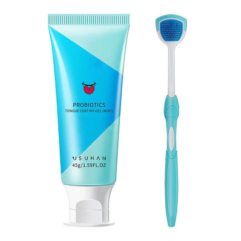 PureBreathe – Zungenpflegegel mit Bürste für dauerhaft frischen Atem