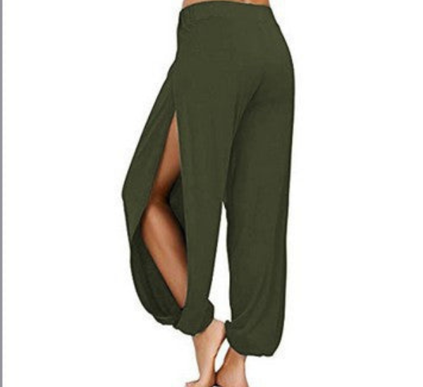 Sophia – Lockere Passform Hohe Taille weites Bein Hosen mit stylischen Schlitzen