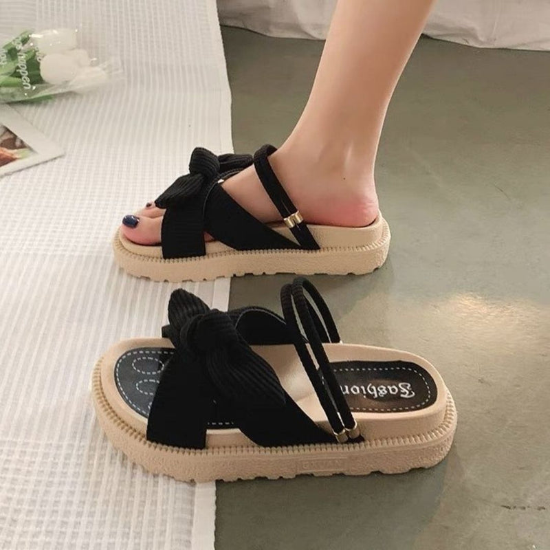 Sabina - Bequeme Sandalen mit Schleife und rutschfester Sohle