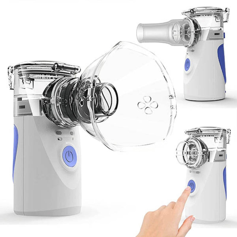 AirEase – Tragbarer Ultraschall-Inhalator mit Maske und Mundstück für leises Vernebeln