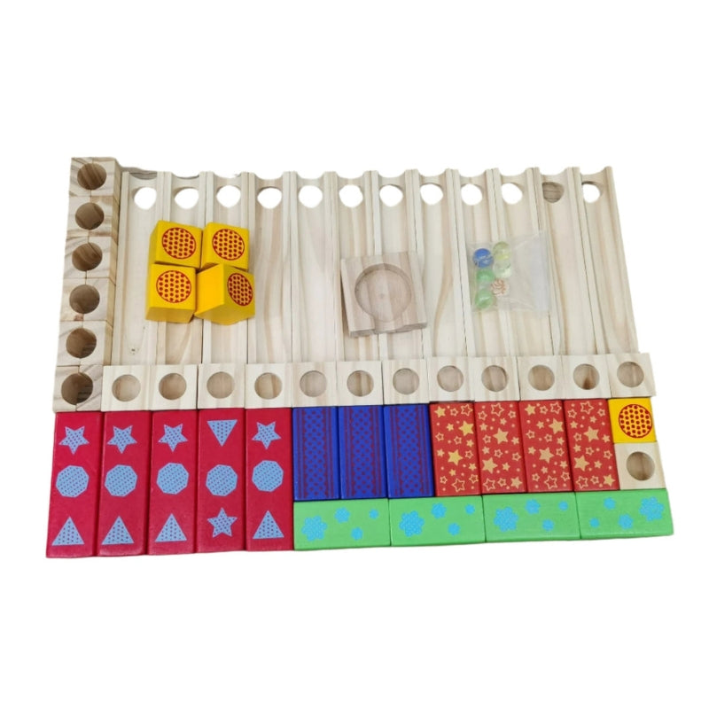 BuildFlow – Murmelbahn Spielzeugset für Kinder zum Bauen von Schienen und für technischen Spaß