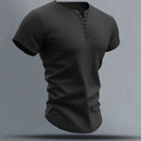 Aaron - Bequemes Schlanke Passform  Hemd mit kurzen Ärmeln und Knöpfen